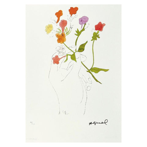 Andy Warhol, 1990er Jahre - Hand mit Blumen