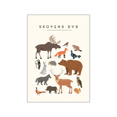 Skovens dyr – Børneplakat