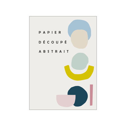 Pastel Shapes and French Text